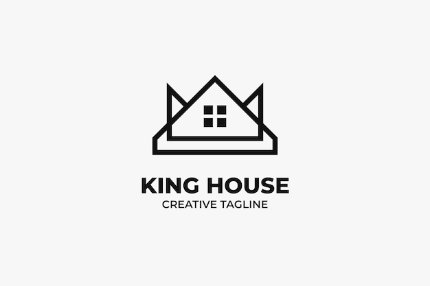 Empresa de logotipo minimalista da king house