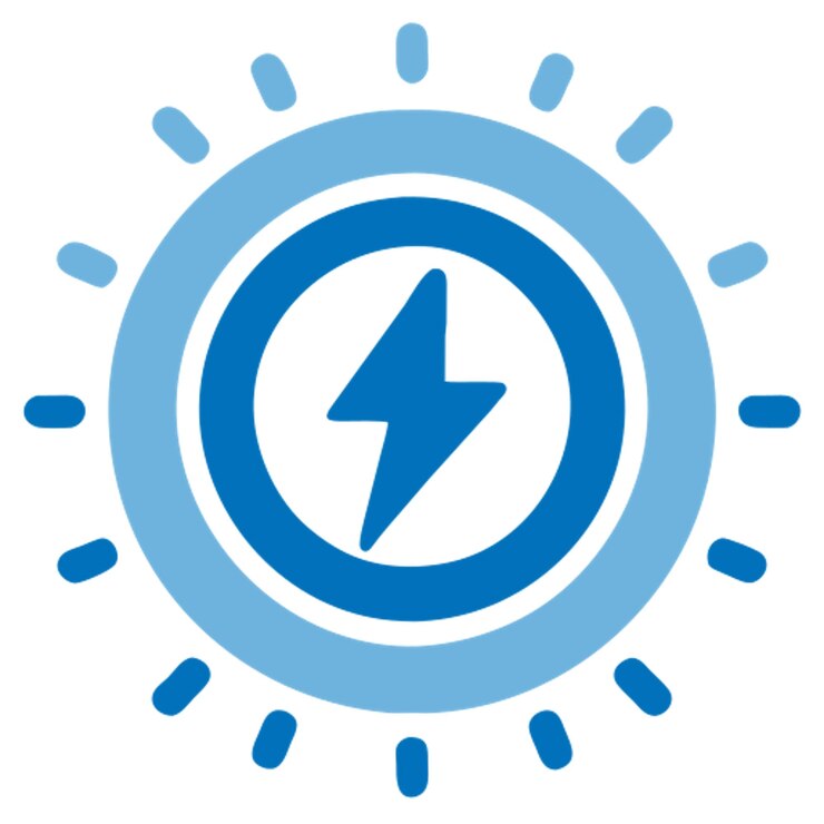 Vetor empresa energia solar ícone