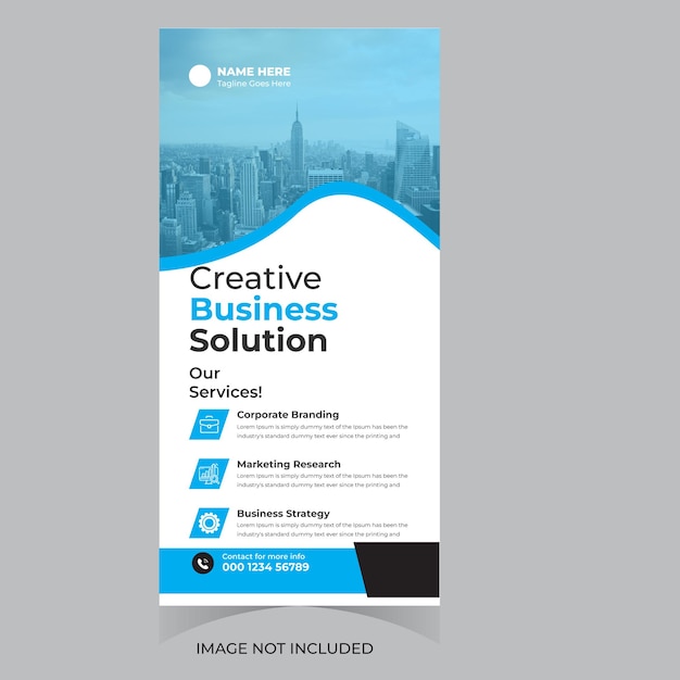 Empresa profissional marca de negócios Dl flyer cartaz brochura banner resumo modelo desi