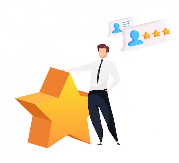 Empresário com grande estrela