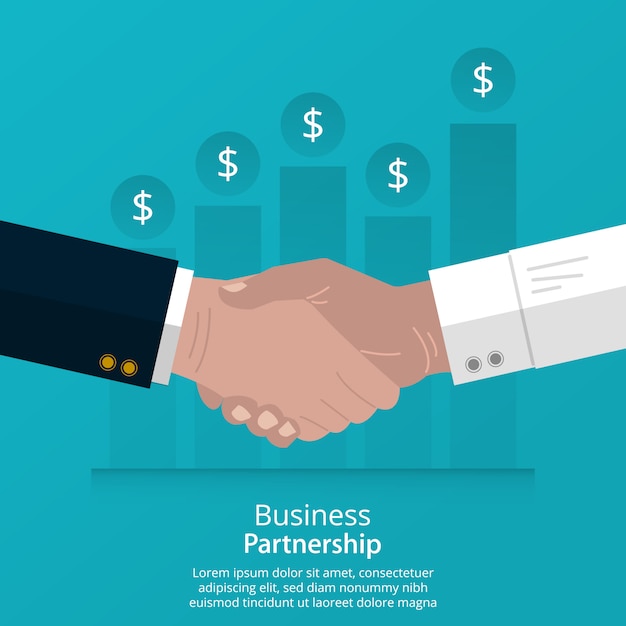 Empresário fazendo o conceito de aperto de mão. Parceria de negócios para alcançar o sucesso.