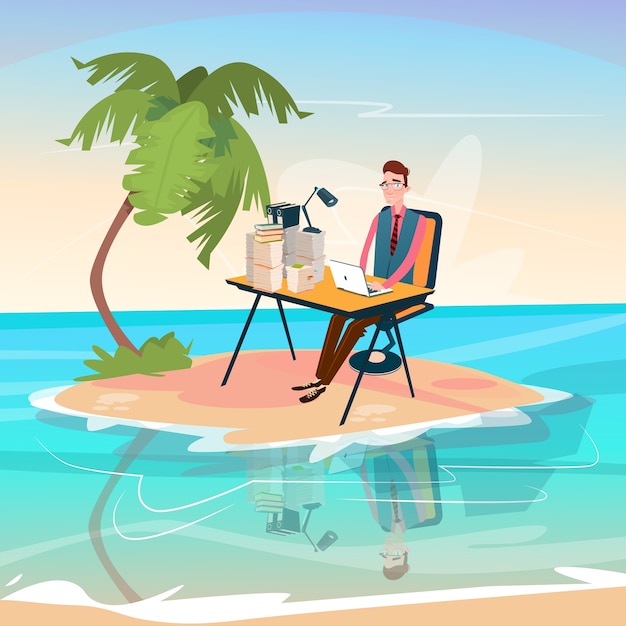 Empresário Freelancer Remote Worker Man