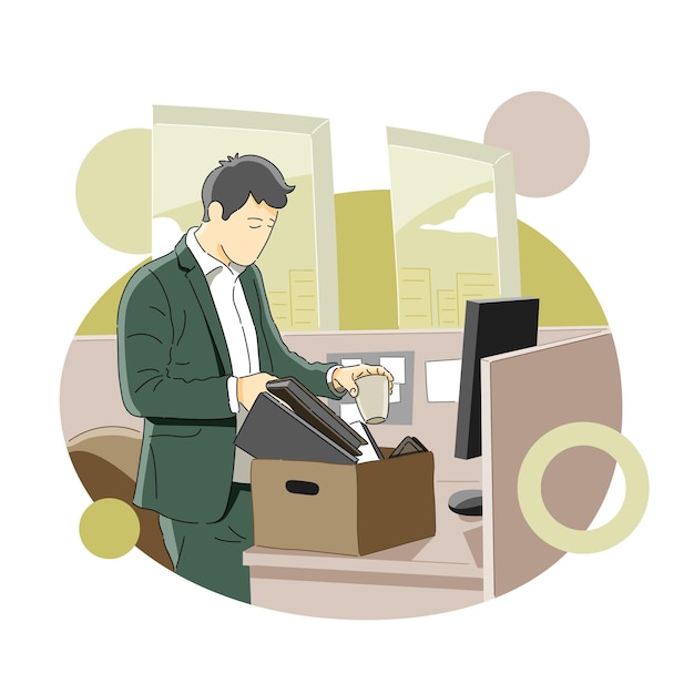 empresário sendo demitido do emprego