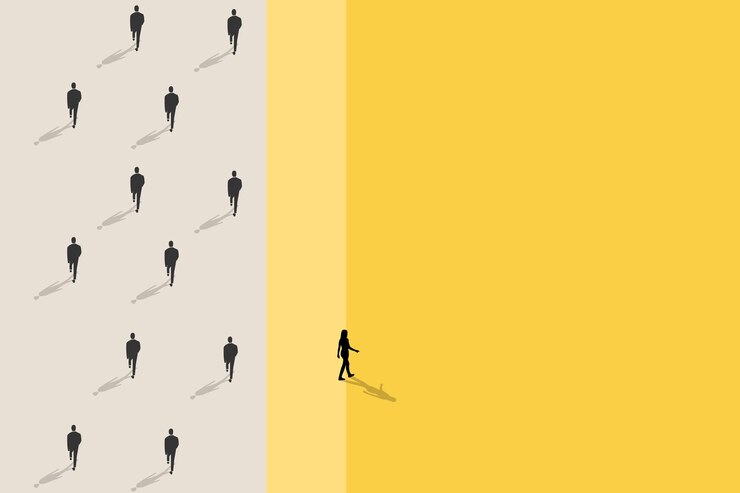 Vetor empresário tem que decidir qual caminho seguir para seu sucesso equipe de negócios