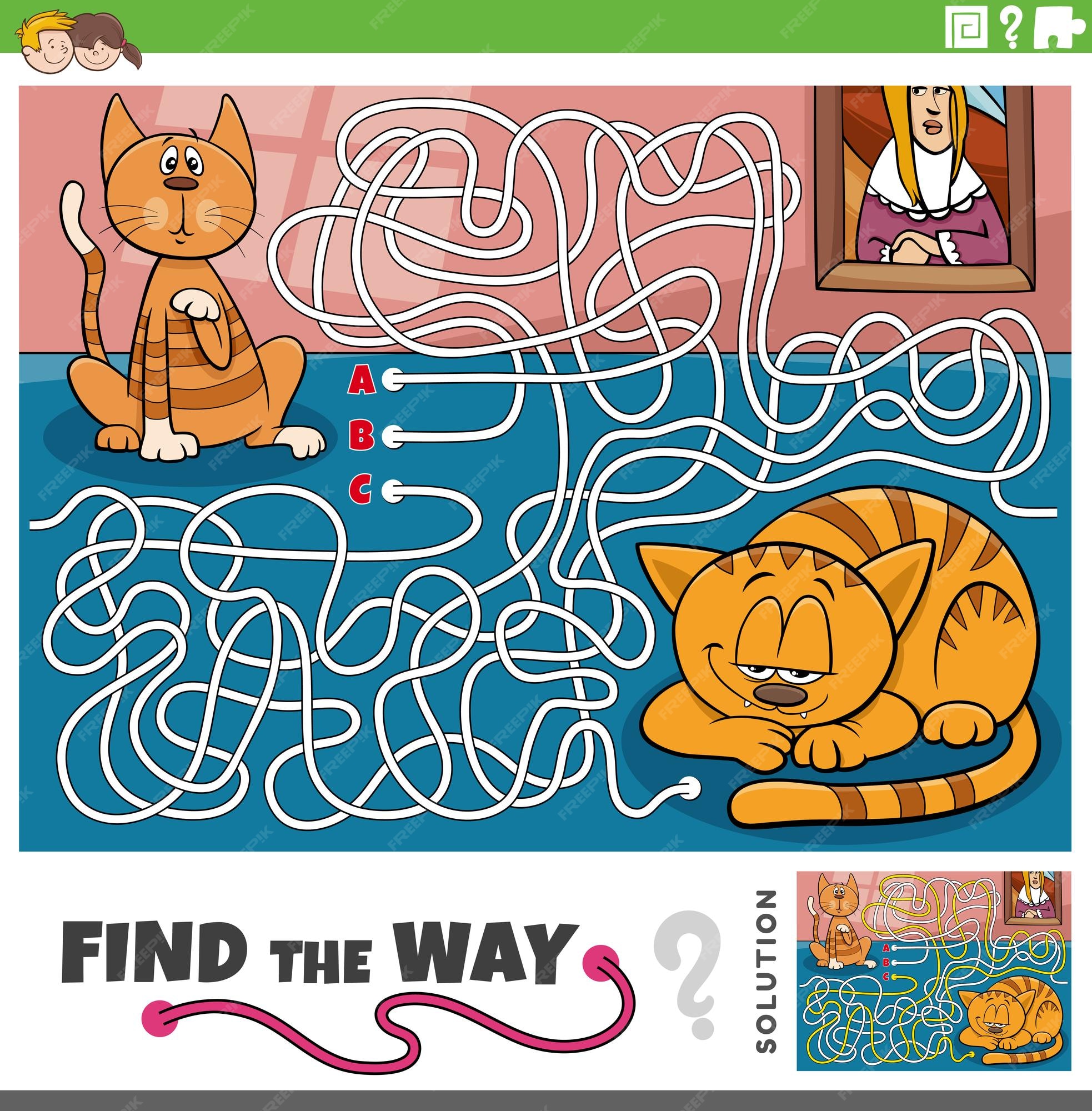 Jogo Caminho do Gato  Fonte de letra cursiva, Gatos, Jogos