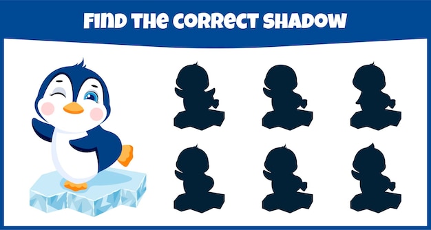 Encontre o jogo de correspondência educacional de sombras correto para crianças