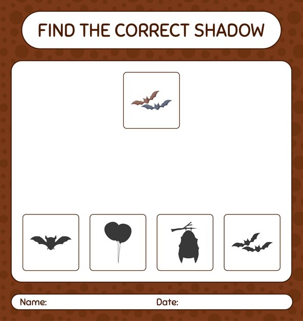 Encontre o jogo de sombras correto com o gato preto. planilha para crianças  em idade pré-escolar, planilha de atividades para crianças
