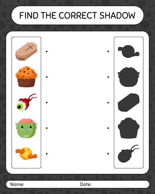 Encontre o jogo de sombras correto com o quebra-nozes. planilha para  crianças em idade pré-escolar, planilha de atividades para crianças