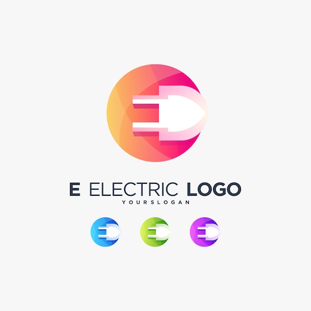 Energia elétrica do logotipo e