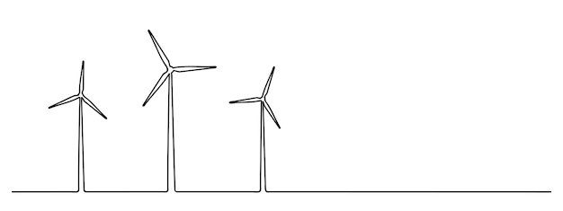 moinho de vento, turbina eólica, estação de energia eólica com palhetas  longas. ilustração vetorial mínima 7625859 Vetor no Vecteezy