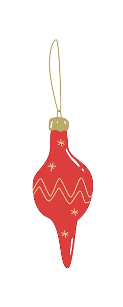 Enfeites de natal definidos em estilo doodle. bola de brilho de natal desenhada à mão, desenho animado. dekoration para c era e ano novo. ilustração vetorial