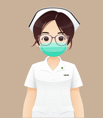 Enfermeira desenho animado cuidados médicos imagem vetorial de