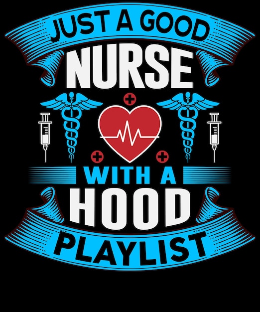 Vetor enfermeira cita design de camiseta de tipografia com vetor editável