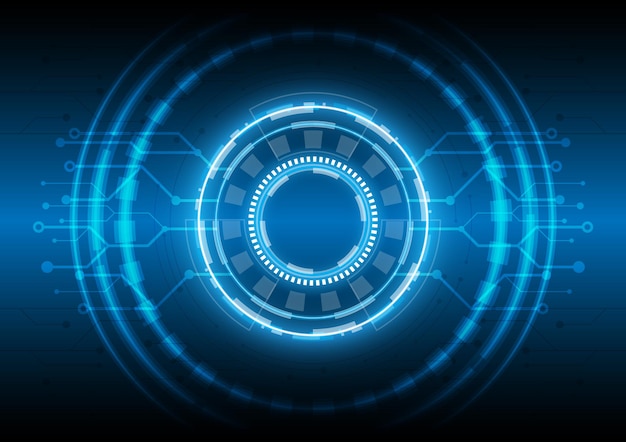 Engenharia de ciência de dados Futurista SciFi brilhante usuário HUD Moldura digital infográfico Fundo de alta tecnologia de holograma abstrato Tecnologia de realidade virtual inovação elétrica