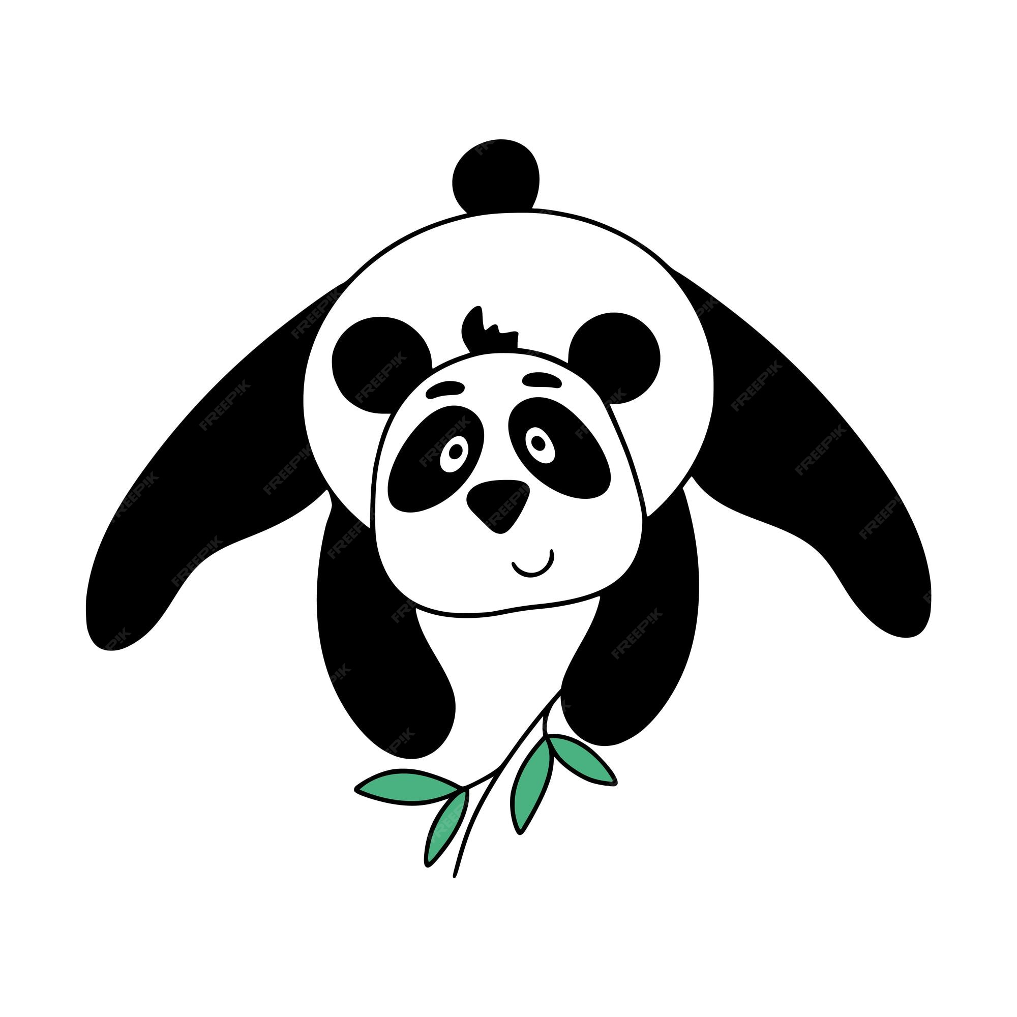 Vetores de Panda De Desenho Animado Engraçado Dormindo Isolado Em