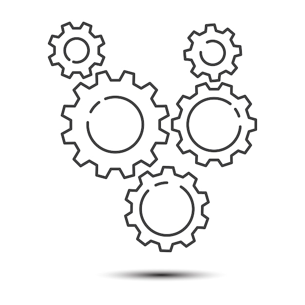 Engrenagens e mecanismos de roda dentada Fundo de modelo técnico abstrato Conexão e conceito de trabalho em equipe de engenharia