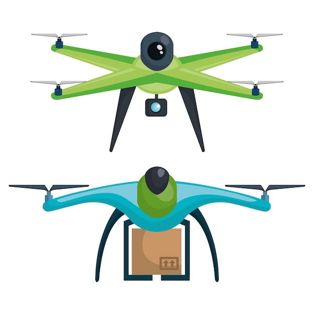 Entrega moderna do pacote pelo drone