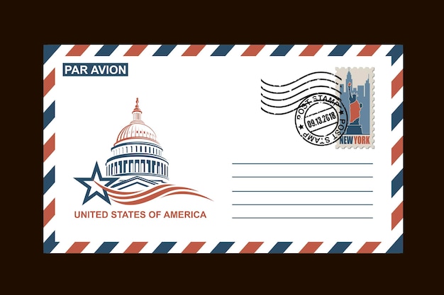 Envelope postal americano