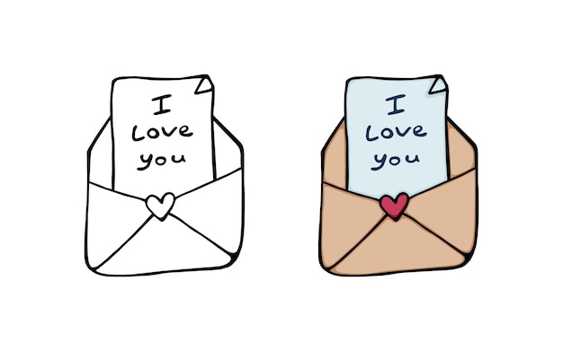 Como desenhar um envelope bonito com corações de amor \ Desenho facil de  fazer 