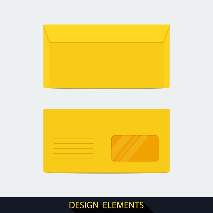 Vetor envelopes para produtos promocionais, cartões bancários. no estilo plano. vetor