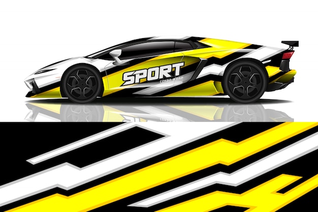 envoltório do decalque do carro esporte