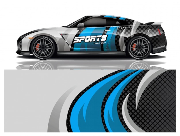 envoltório do decalque do carro esporte