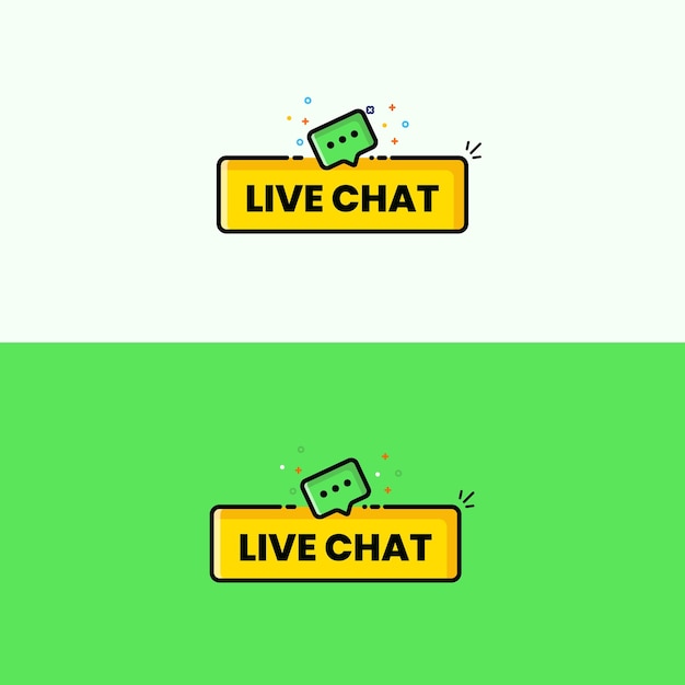 Vetor envolva a ilustração vibrante do chat ao vivo