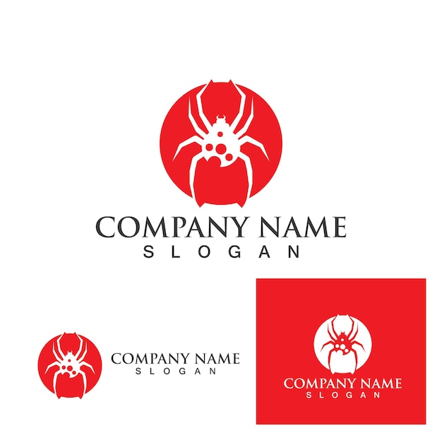 Eps10 de modelo de logotipo de aranha