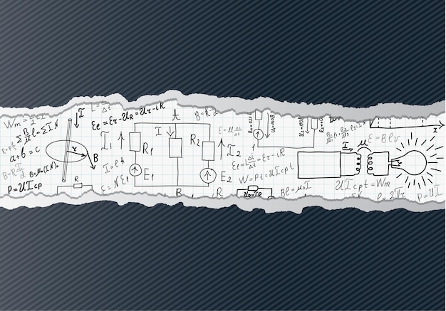 Vetor equações e fórmulas matemáticas