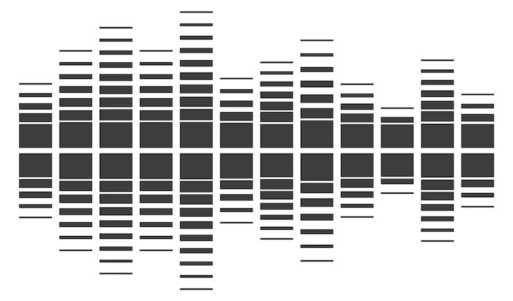 Vetor equalizador de música frequência de batida de ondas sonoras digitais