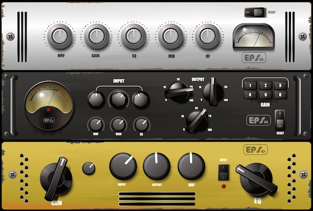 Vetor equalizadores e compressores virtuais realistas