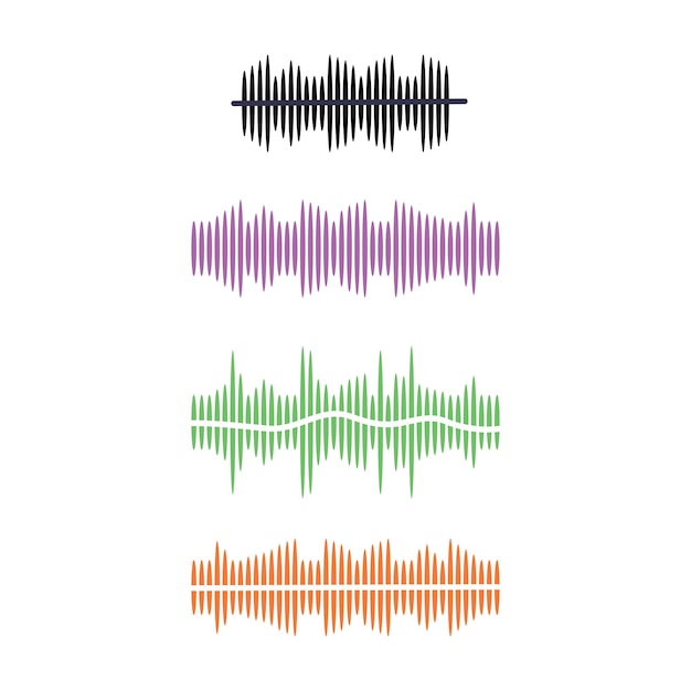 Equalizerpodcast modelos de design vetorial de ícones de ondas de som