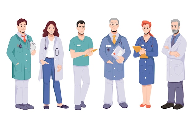 Equipa de médicos profissionais