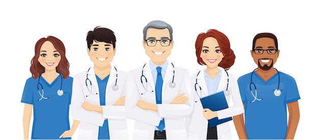 Equipa médica multiétnica