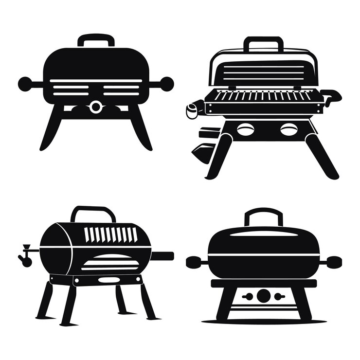 Vetor equipamento de cozinha ao ar livre