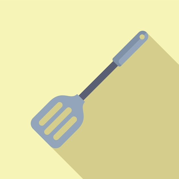 Equipamento de cozinha de vetor plano de ícone de espátula de cozinheiro