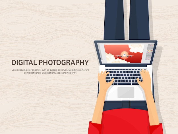 Equipamento de fotógrafo em uma mesa ferramentas de fotografia edição de fotos fotos de fundo plano