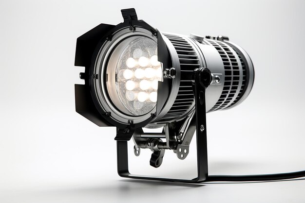 Vetor equipamento de palco de luz para concertos renderização 3d de três luzes com refletores