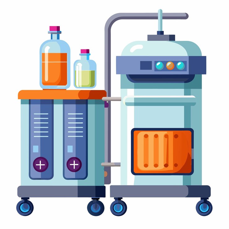 Vetor equipamento médico de diagnóstico hospitalar dispositivos médicos