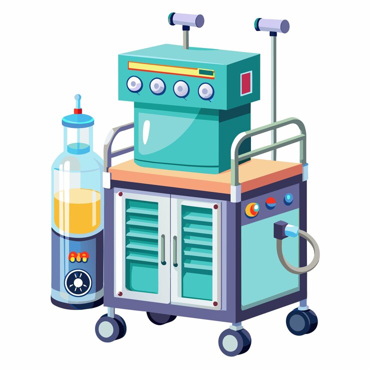 Vetor equipamento médico de diagnóstico hospitalar dispositivos médicos