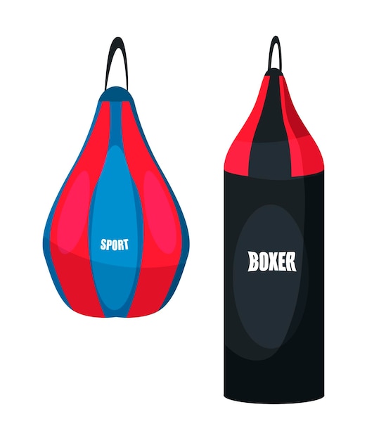 Equipamento profissional para ilustração de saco de pancadas para treino de boxe treino de boxe prática de exercício desportivo