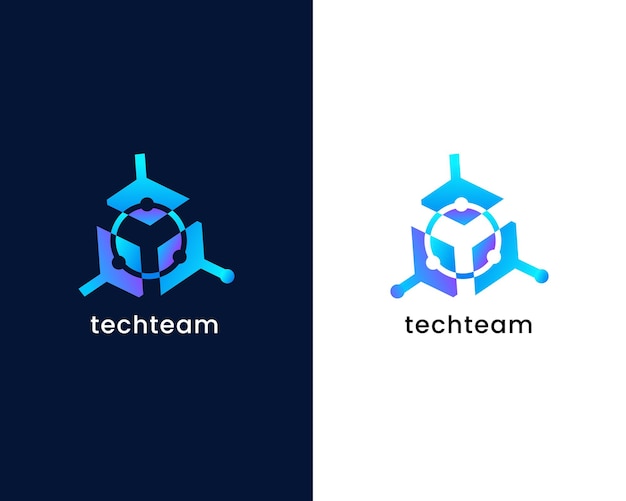 Equipe com modelo de design de logotipo de conexão