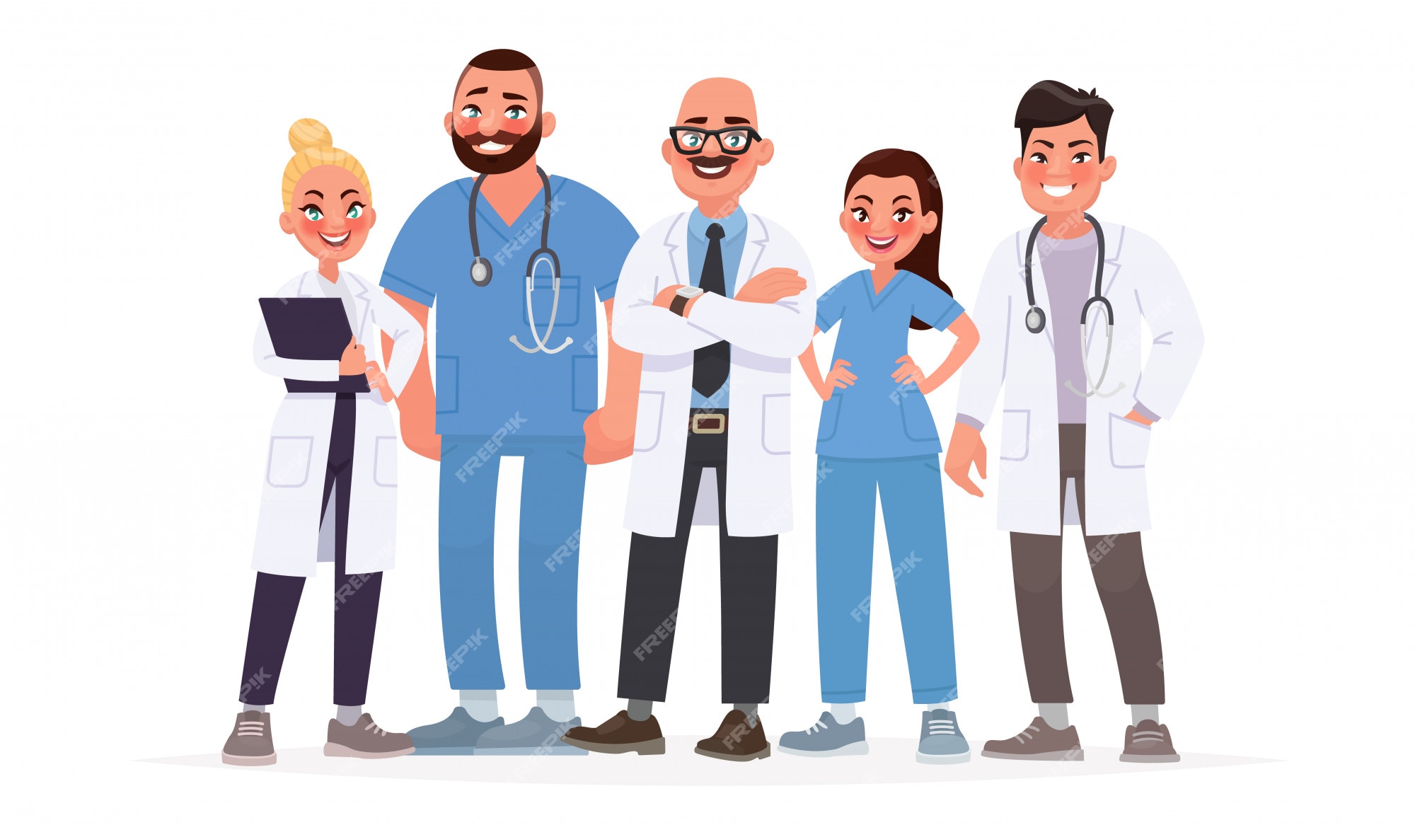 Vetores de Médicos Dos Desenhos Animados Equipe Médica Dos Trabalhadores  Pessoal Do Hospital Conjunto Isolado e mais imagens de Doutor - iStock