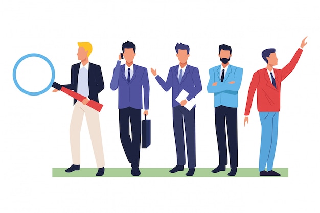 Equipe executiva de empreendedor de negócios