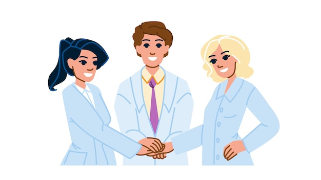 Equipe médica de saúde colaboração vetor equipe de enfermagem trabalho grupo profissional saúde equipe médica colaboração personagem pessoas ilustração plana dos desenhos animados