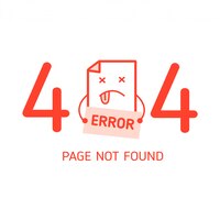 Vetor erro 404 com modelo de design de erro de caractere para o site