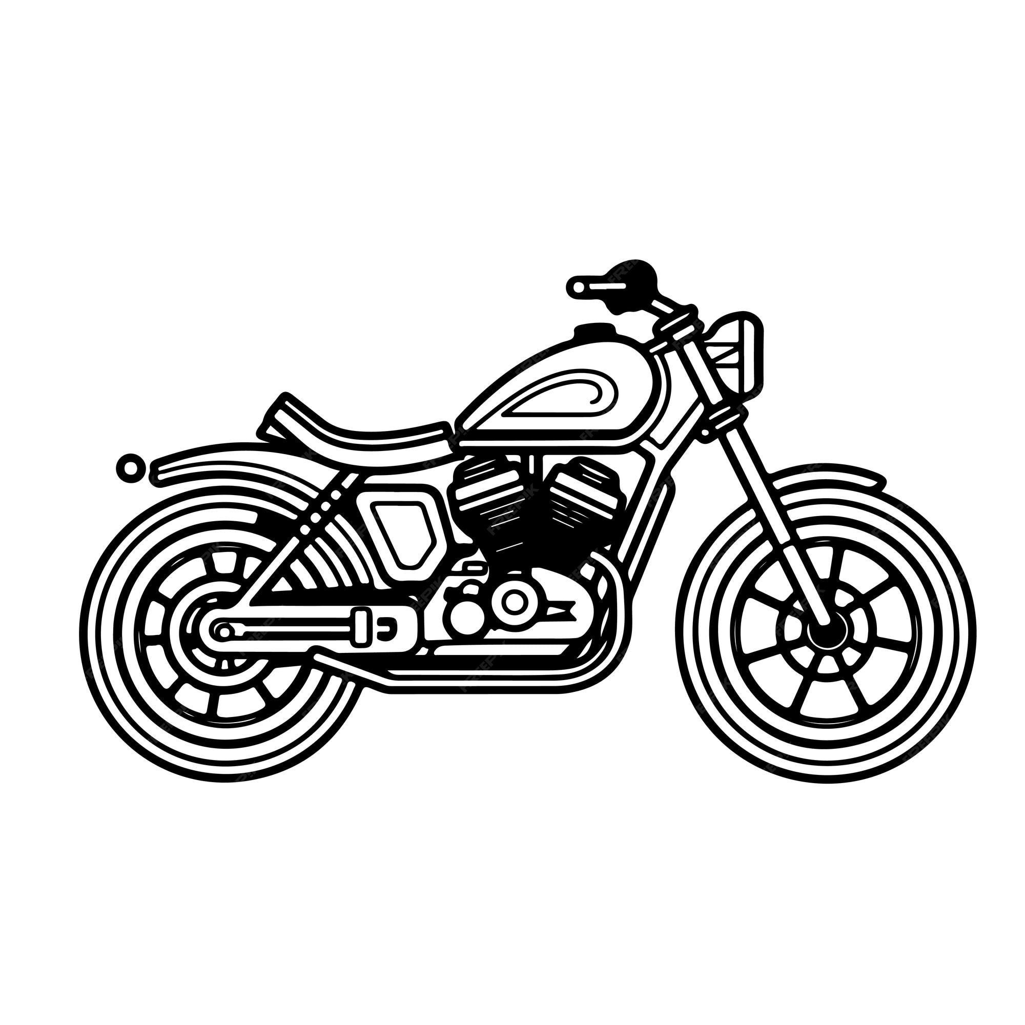 Esboço arte de linha única desenhada à mão página para colorir dia da  motocicleta