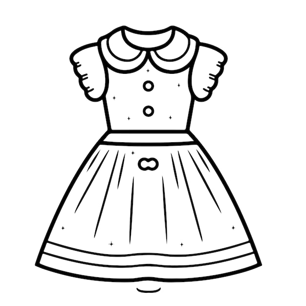 Desenho De Uma Boneca Vestida Para Colorir Esboço Página Vetor PNG ,  Desenho De Vestido, Desenho De Asa, Desenho De Anel Imagem PNG e Vetor Para  Download Gratuito