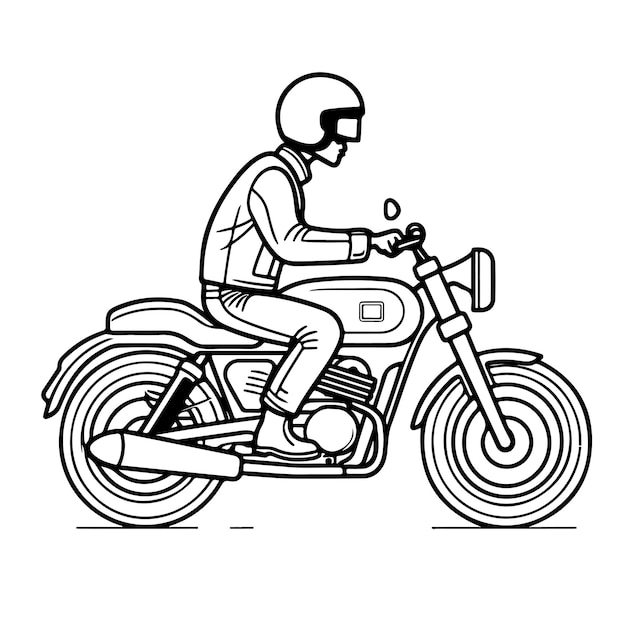 Vetores de Mão Desenhar O Estilo De Um Vetor Novo Moto Ilustração Livro  Para Colorir e mais imagens de Motocicleta - iStock