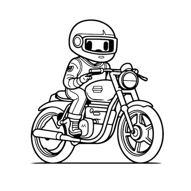 Desenho de motocicleta imagem vetorial de fxm73© 64000085